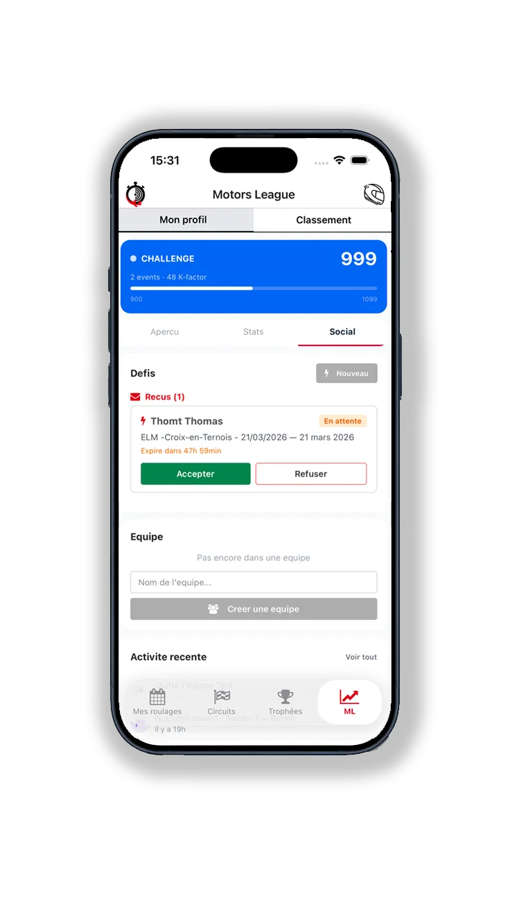 Défis en tête-à-tête et équipes