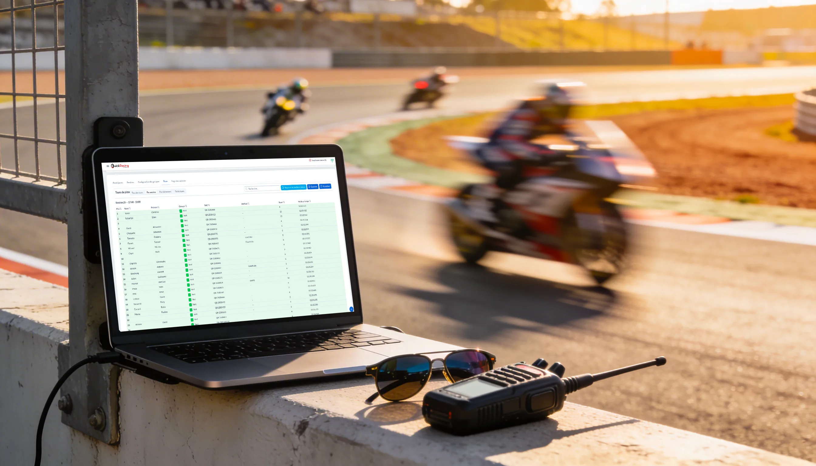 Timing en temps réel par RFID