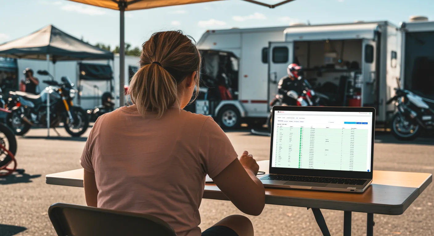 Tableau de bord timing en direct